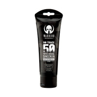 WARRIOR SPF 50 No Trace Tinted Sunscreen for Face - Zinc and Titanium Tinted Moisturizer 3 oz. 24 Count