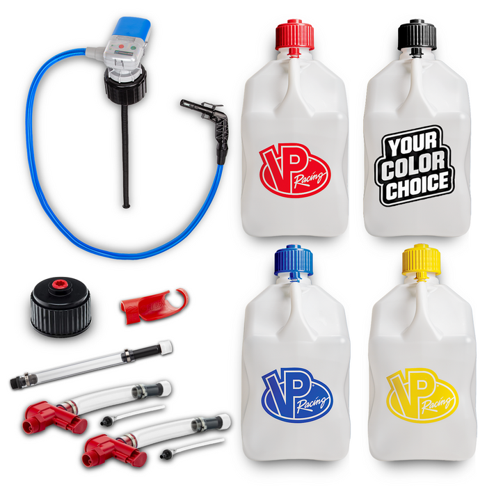 NEW VP Racing Jugs 1 Red, 1 Blue, 1 Yellow Accents & 1 Any Color + Accessories - Choose Any Color From Dropdown Menu Below