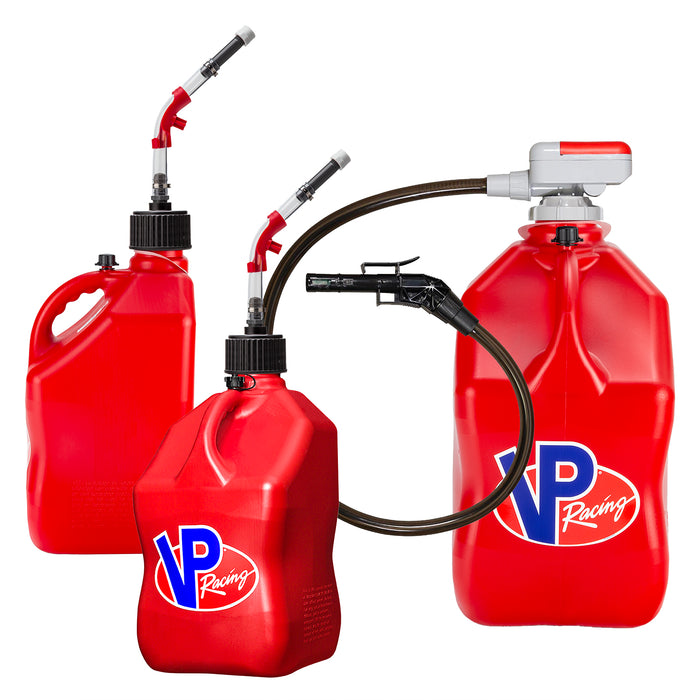 VP Racing Utility Jug Bundle - 3-Jug Kit + Deluxe Accessories + Pump
