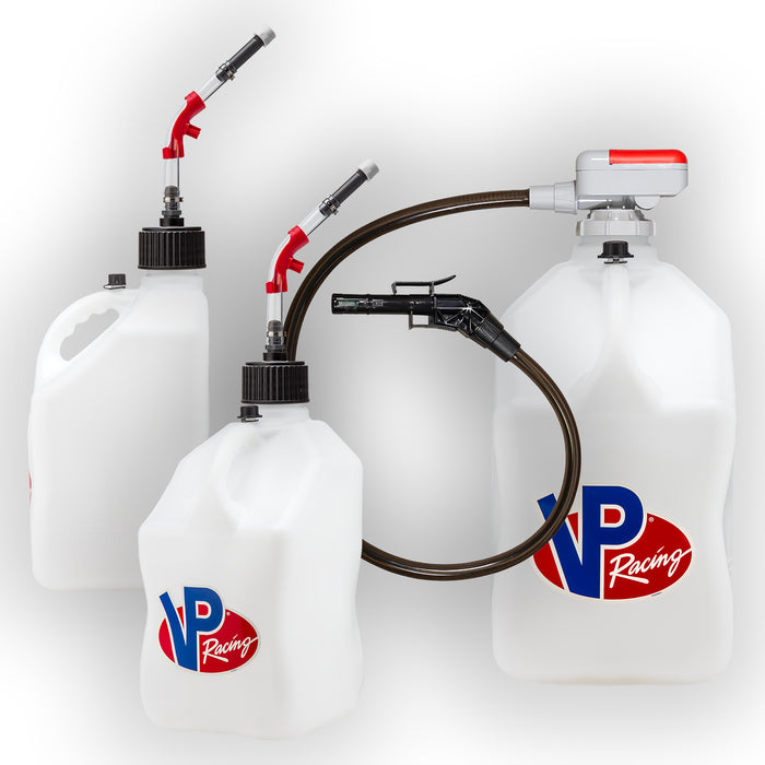 VP Racing Utility Jug Bundle - 3-Jug Kit + Deluxe Accessories + Pump