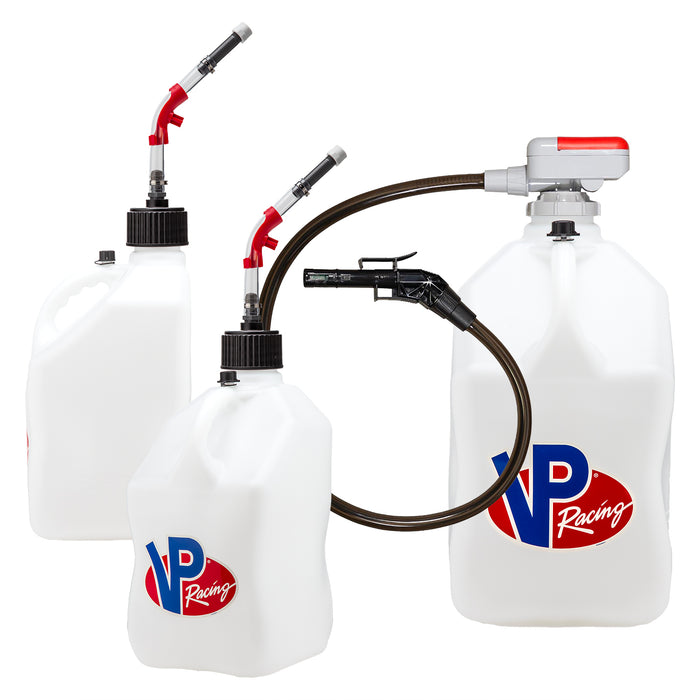 VP Racing Utility Jug Bundle - 3-Jug Kit + Deluxe Accessories + Pump