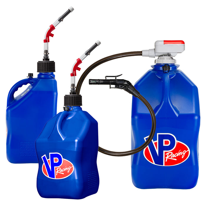 VP Racing Utility Jug Bundle - 3-Jug Kit + Deluxe Accessories + Pump
