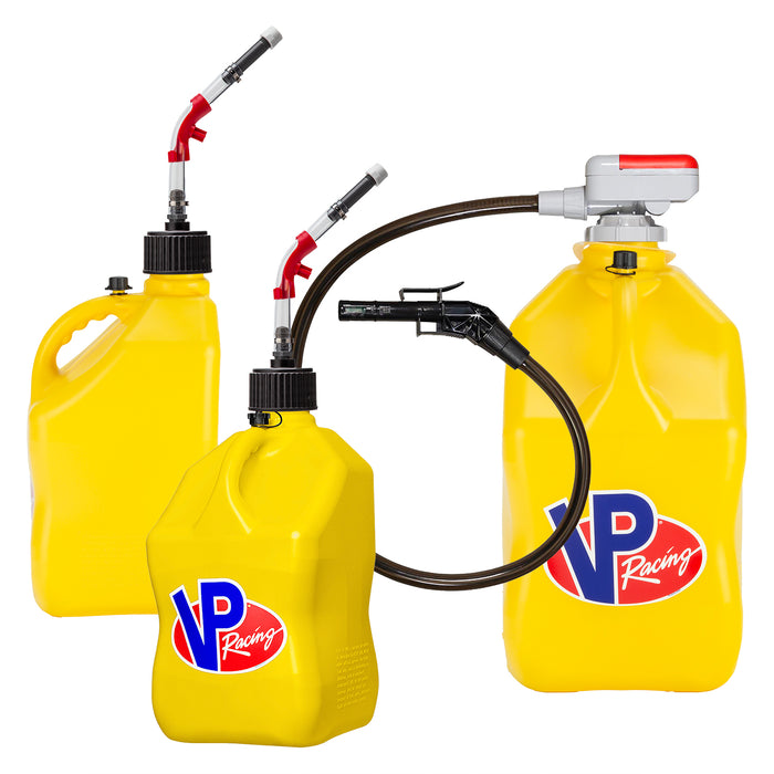 VP Racing Utility Jug Bundle - 3-Jug Kit + Deluxe Accessories + Pump