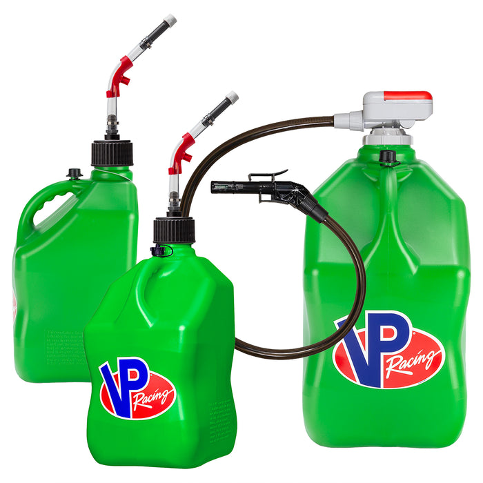 VP Racing Utility Jug Bundle - 3-Jug Kit + Deluxe Accessories + Pump