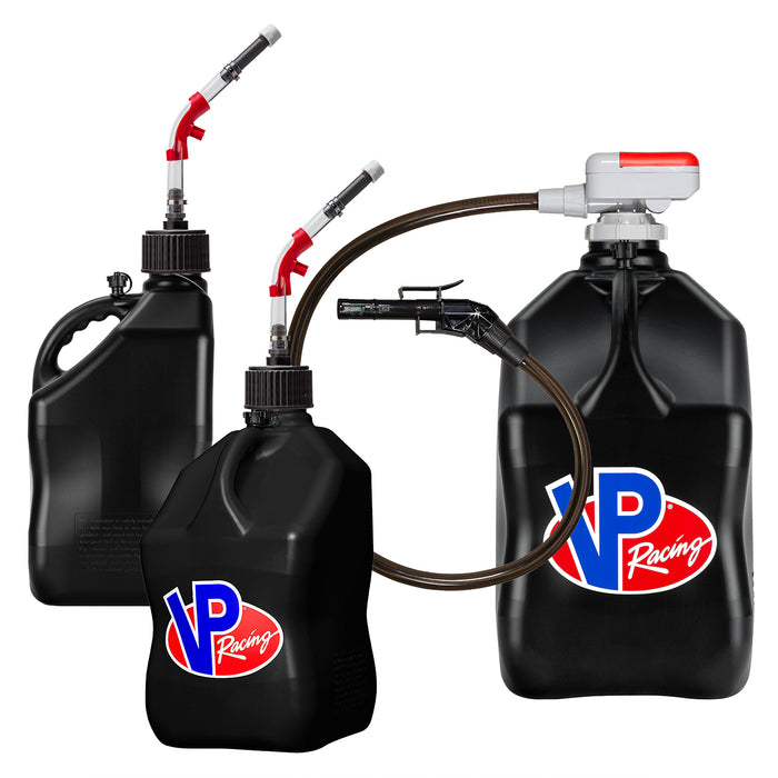 VP Racing Utility Jug Bundle - 3-Jug Kit + Deluxe Accessories + Pump