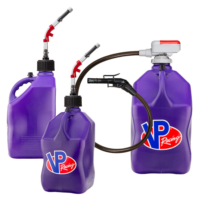 VP Racing Utility Jug Bundle - 3-Jug Kit + Deluxe Accessories + Pump