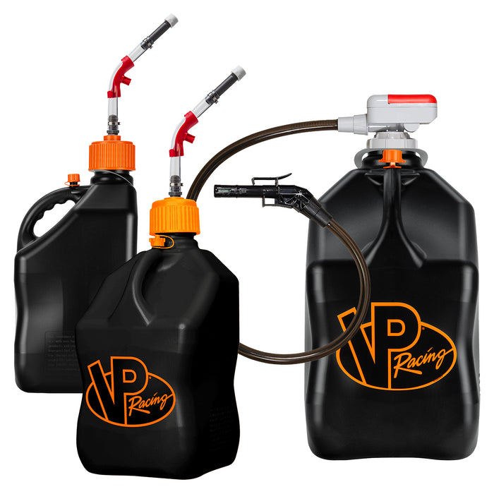 VP Racing Utility Jug Bundle - 3-Jug Kit + Deluxe Accessories + Pump