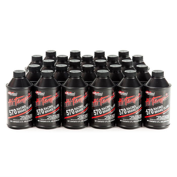 Wilwood Hi-Temp 570 Racing Brake Fluid - Case of 24 × 12 oz Bottles