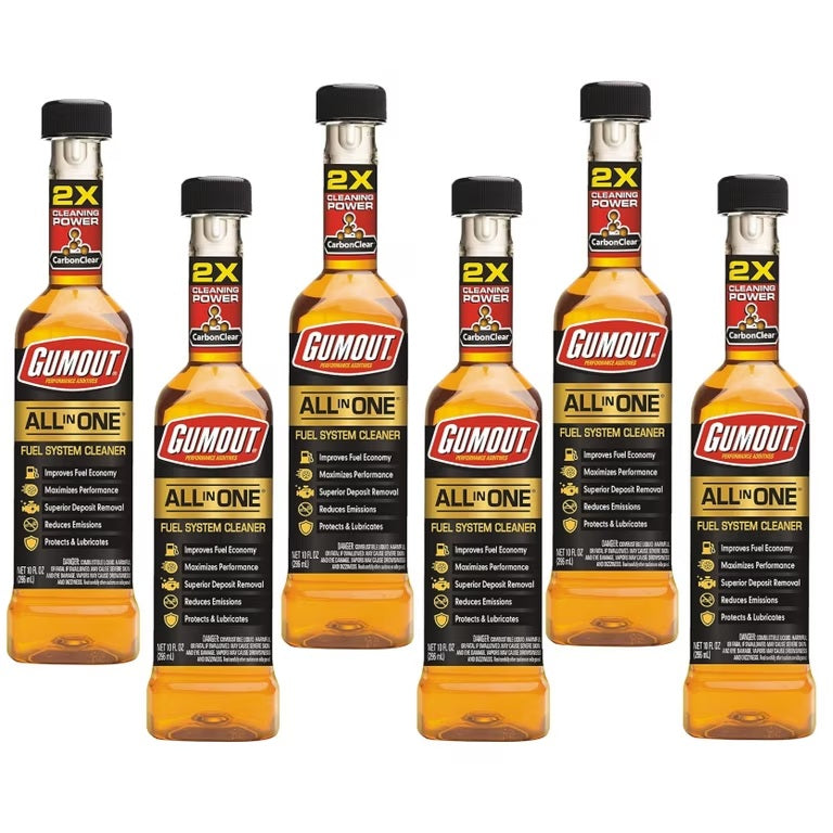 Gumout All-In-One Complete Fuel System Cleaner and Friction Modifier 10 oz. Bottles - Case of 6