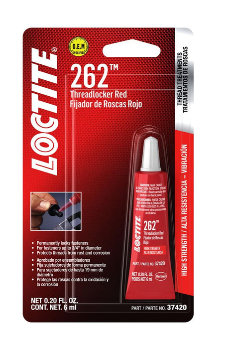 36 Tube Case Loctite 262 Red Threadlocker Automotive Grade 0.2 oz. Tube (6mL)