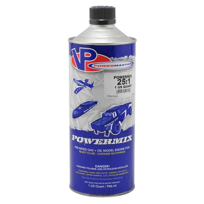 32 Count VP Racing Powermix 2-Cycle Blend RC Nitro Fuel - 25:1 Premixed Quart Cans