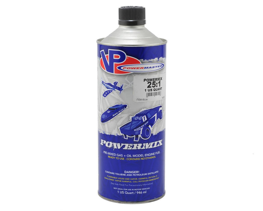 8 Count VP Racing Powermix 2-Cycle Blend RC Nitro Fuel - 25:1 Premixed Quart Cans